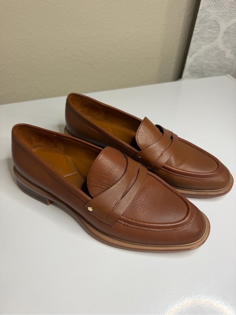 Sold ❌❌❌Franco Sarto Edith 2 Penny Loafers Women’s 7.5M Tobacco Brown